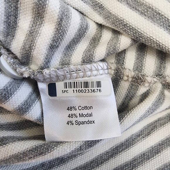 Old Point Clear Size XL Gray and White Striped Shirt polo - Picture 8 of 8